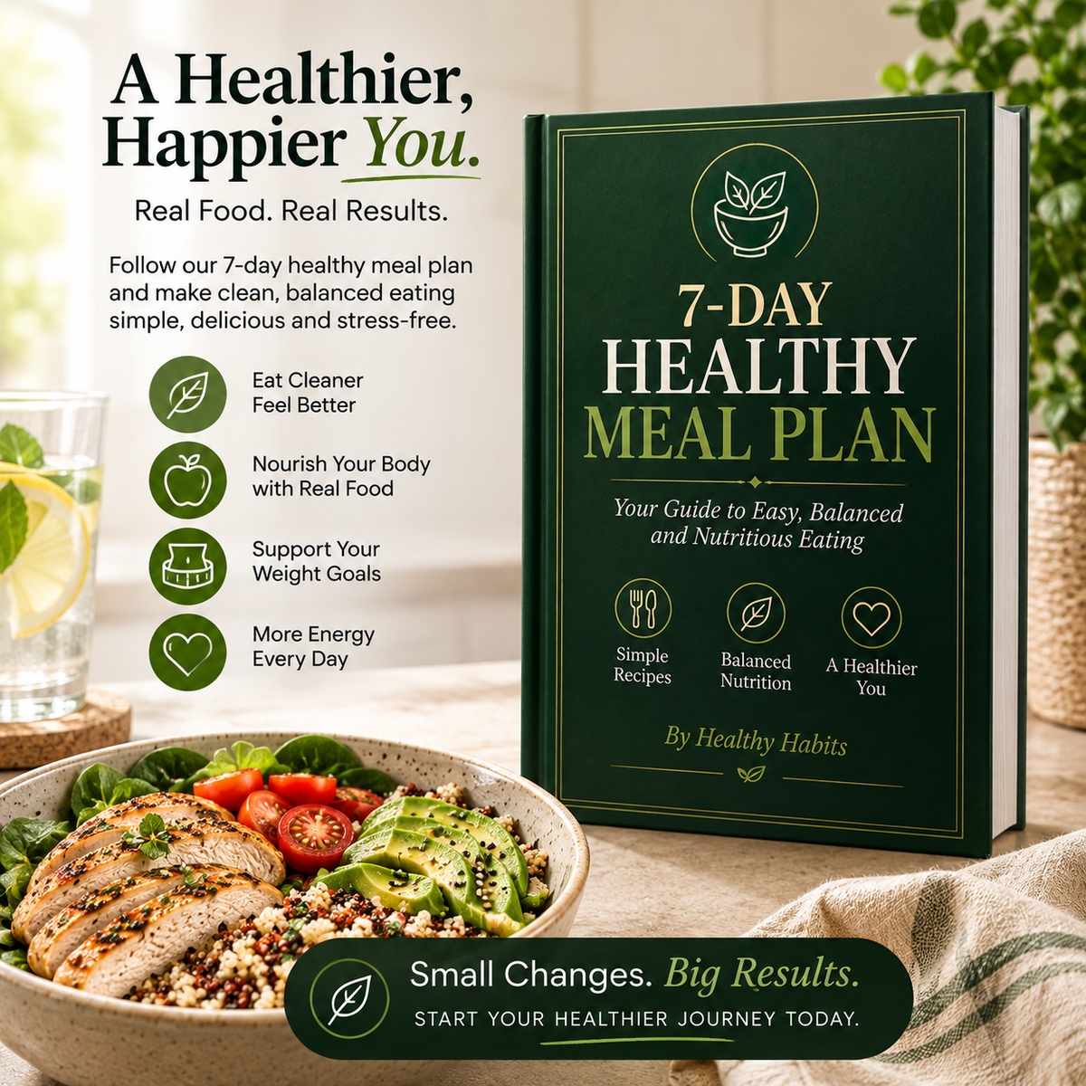 7-Day Healthy Meal Plan | Simple & Balanced Meals for Every Day (PDF eBook)
