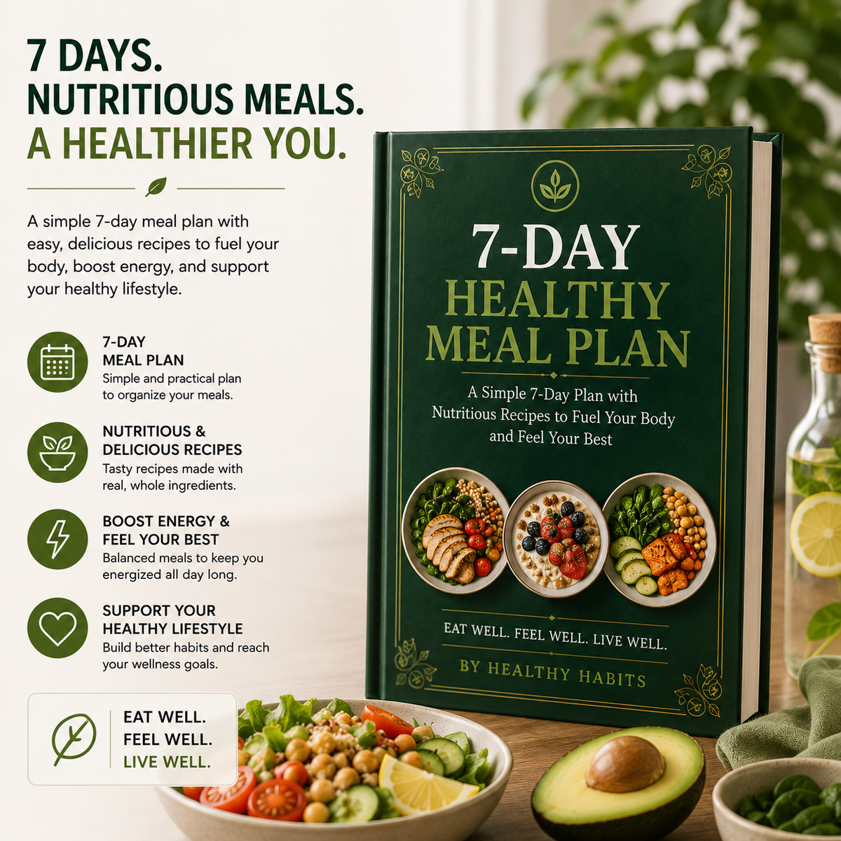 7-Day Healthy Meal Plan | Simple & Balanced Meals for Every Day (PDF eBook)